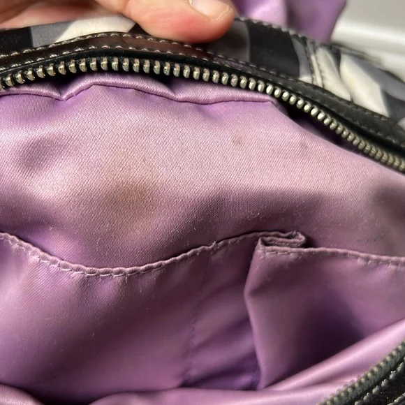 🖤🩶🤍COACH ‘Maggie’ Madison 14420 optic satin hobo bag - Picture 10 of 17